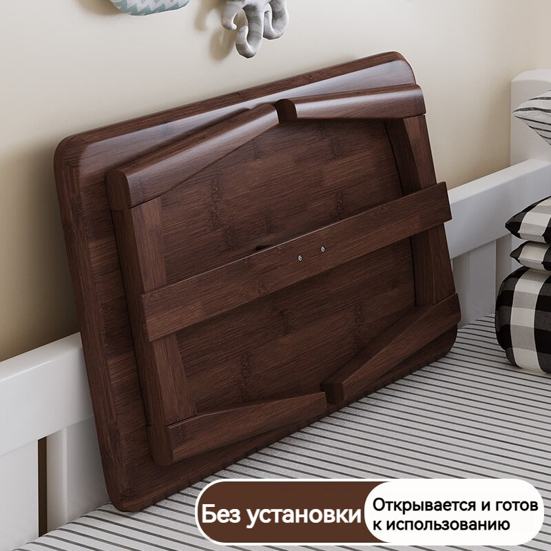 Складной компьютерный стол. Материал: бамбук. Размеры: 70×40×26.5 см. Цвет: коричневый.