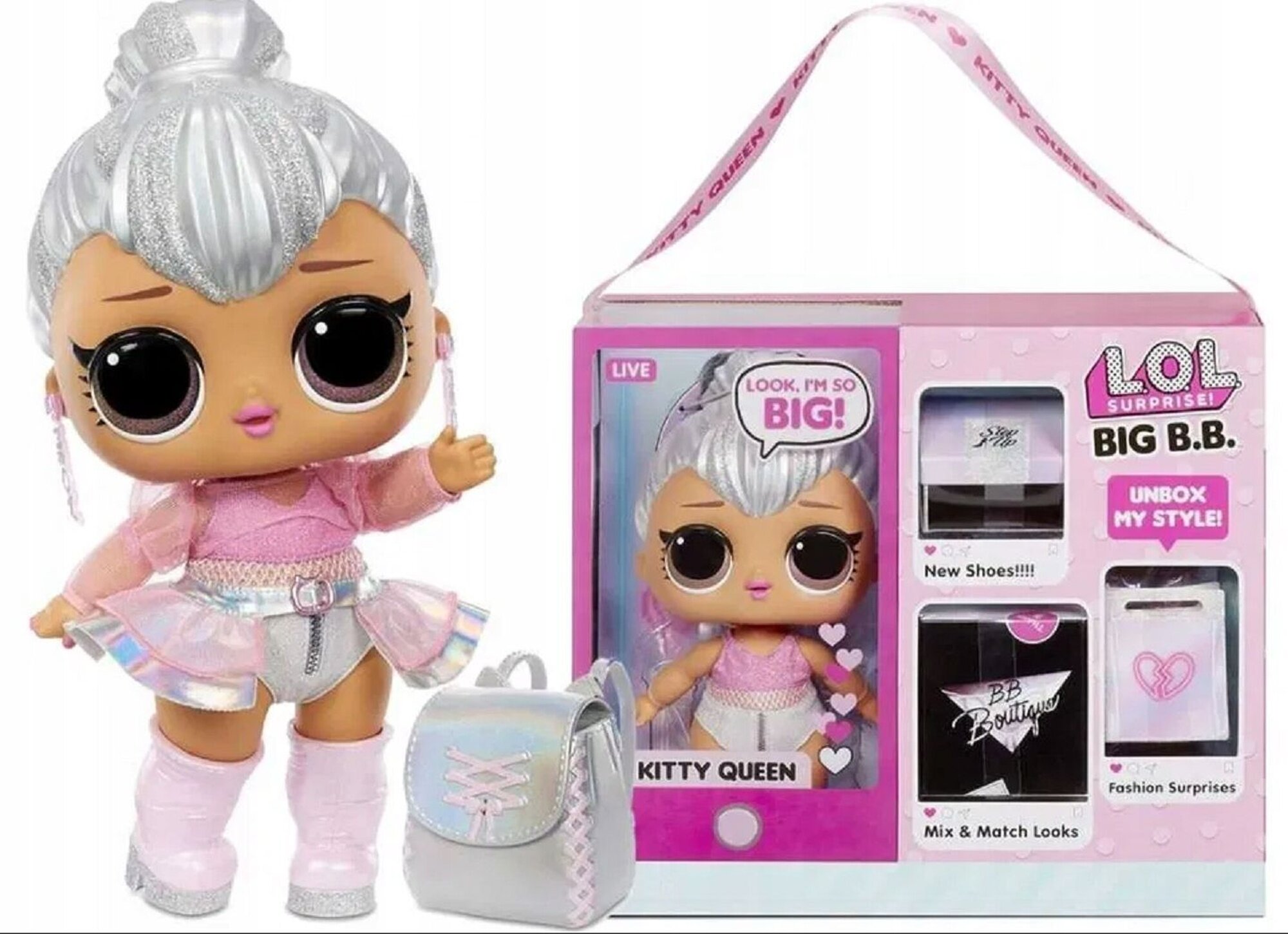 Кукла LOL Surprise Big BB - Большая модная кукла Китти Квин с аксессуарами - Лол 573074
