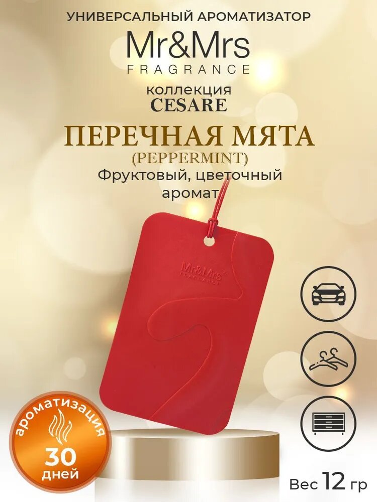 Ароматизатор для авто Mr&Mrs Fragrances Cesare Card, итальянский дизайн