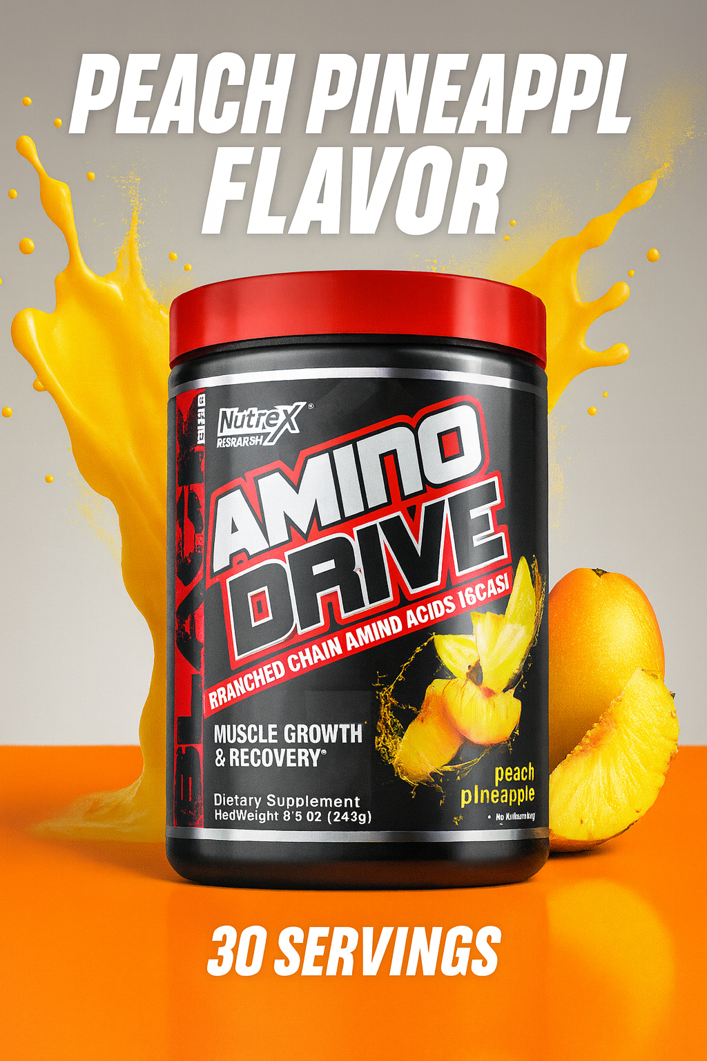 Аминокислоты Nutrex Amino Drive BCAA, порошок, персик, 30 порций