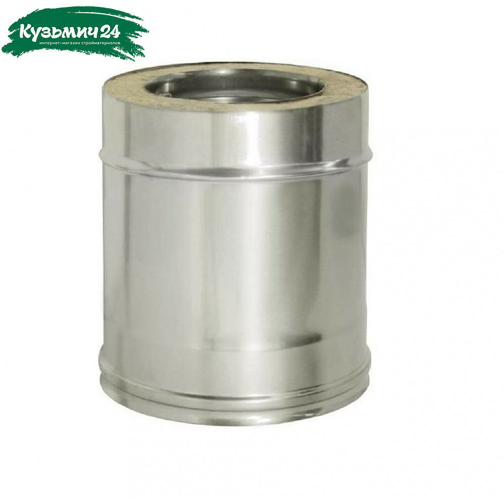 Труба для дымохода Феникс 115х200 мм сталь 0.5 мм сэндвич-конструкция длина 0.25 м