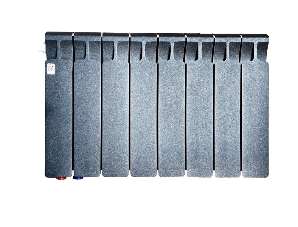 Радиатор биметаллический Rifar Monolit Ventil 350 08 секций Нижнее подключение левое (МVL) цвет антрацит