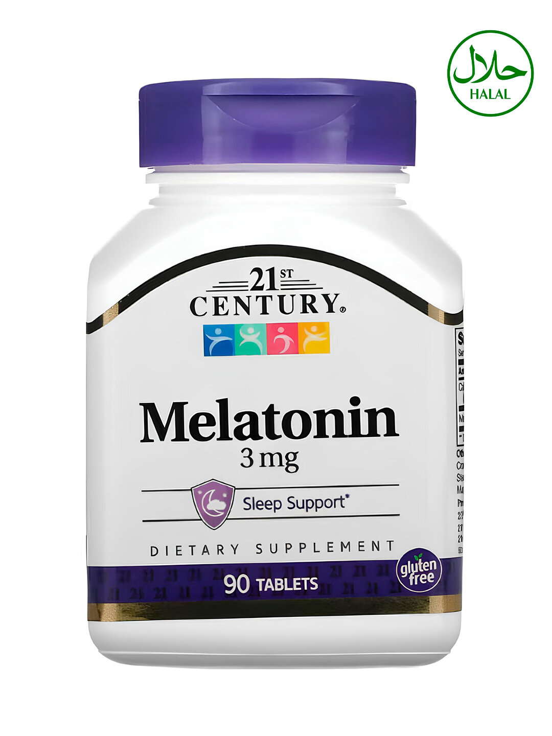 Мелатонин 21st Century 3 мг, для улучшения сна и биоритмов, 90 таблеток