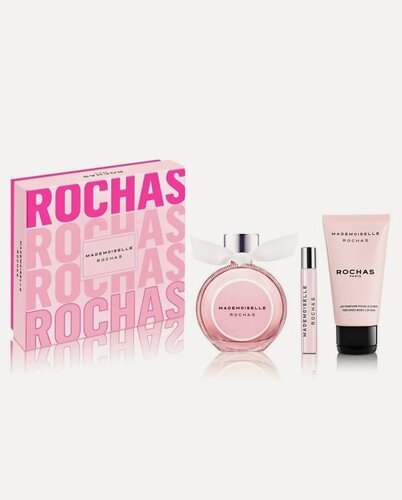 Изображение товара Парфюмерный набор женский MADEMOISELLE ROCHAS Парфюмерная вода 50мл+мини спрей 7,5 мл+лосьон для тела 50 мл