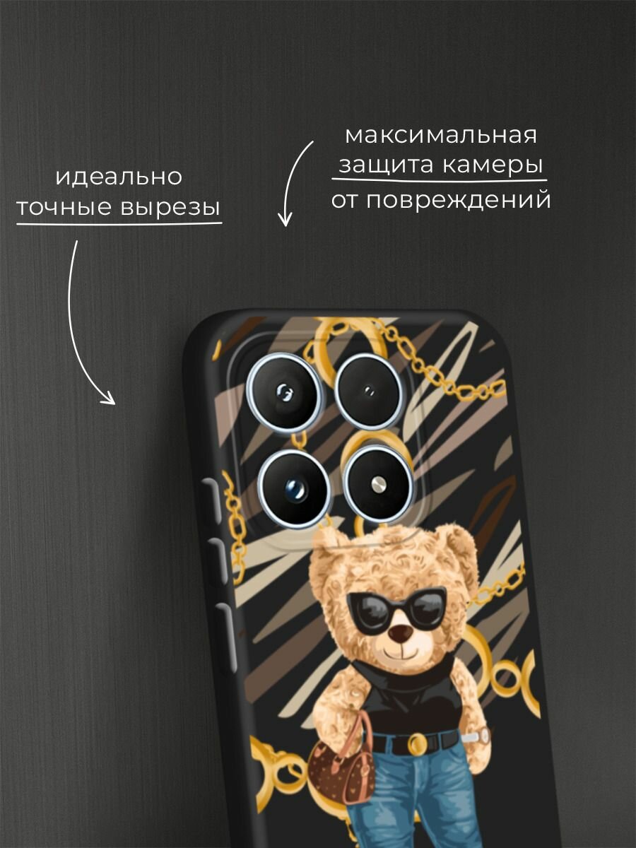 Черный матовый чехол на Xiaomi 17 / Сяоми 17 с принтом Горячая штучка — фото 1