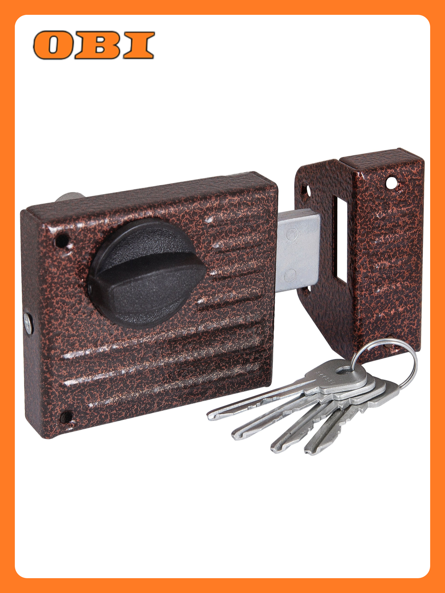 Замок накладной Зенит ЗН1-2.1 цилиндровый для деревянных дверей 4 ключа