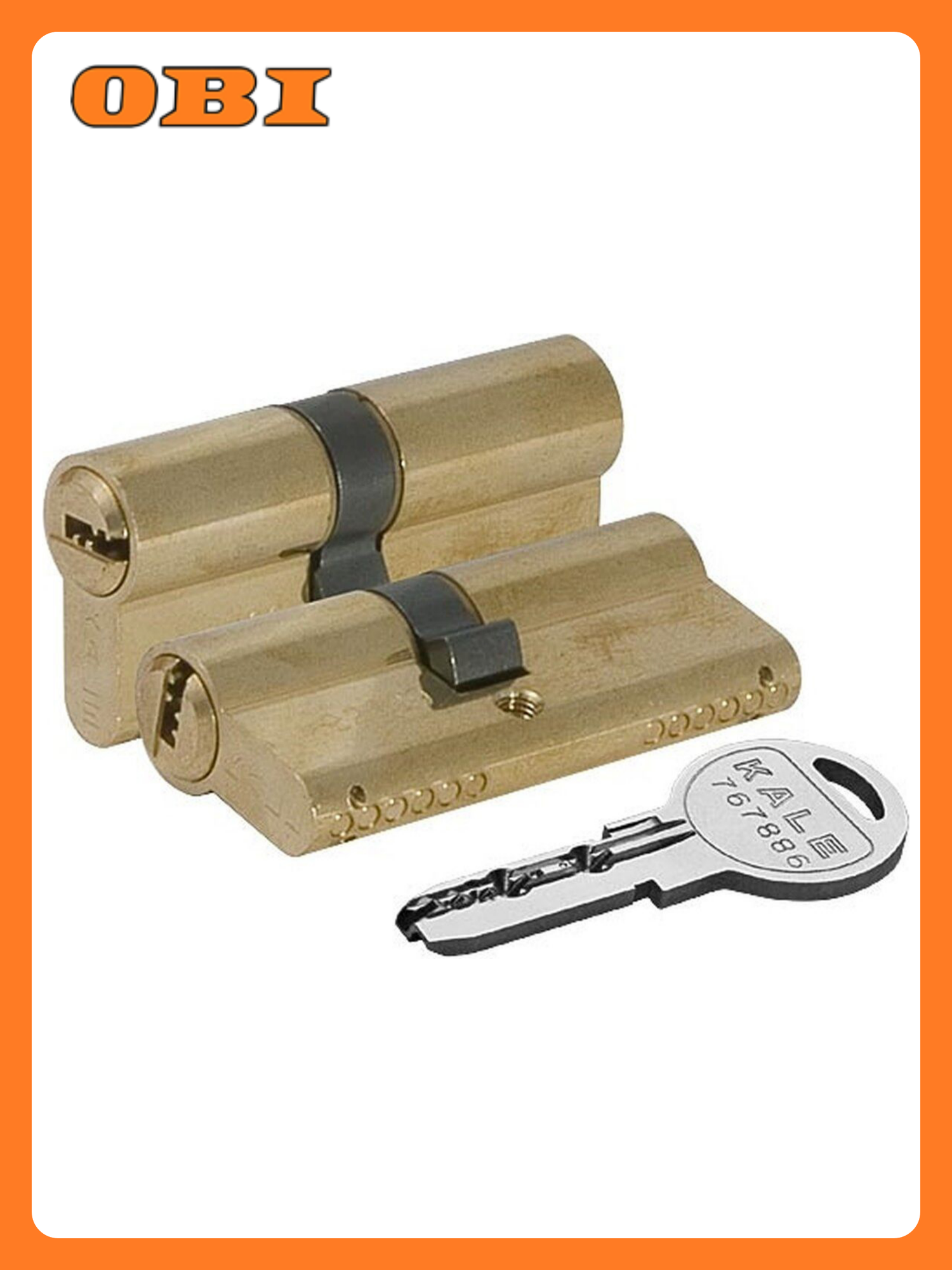 Цилиндр Kale Kilit 164 SN латунь двусторонний защита от высверливания 68мм