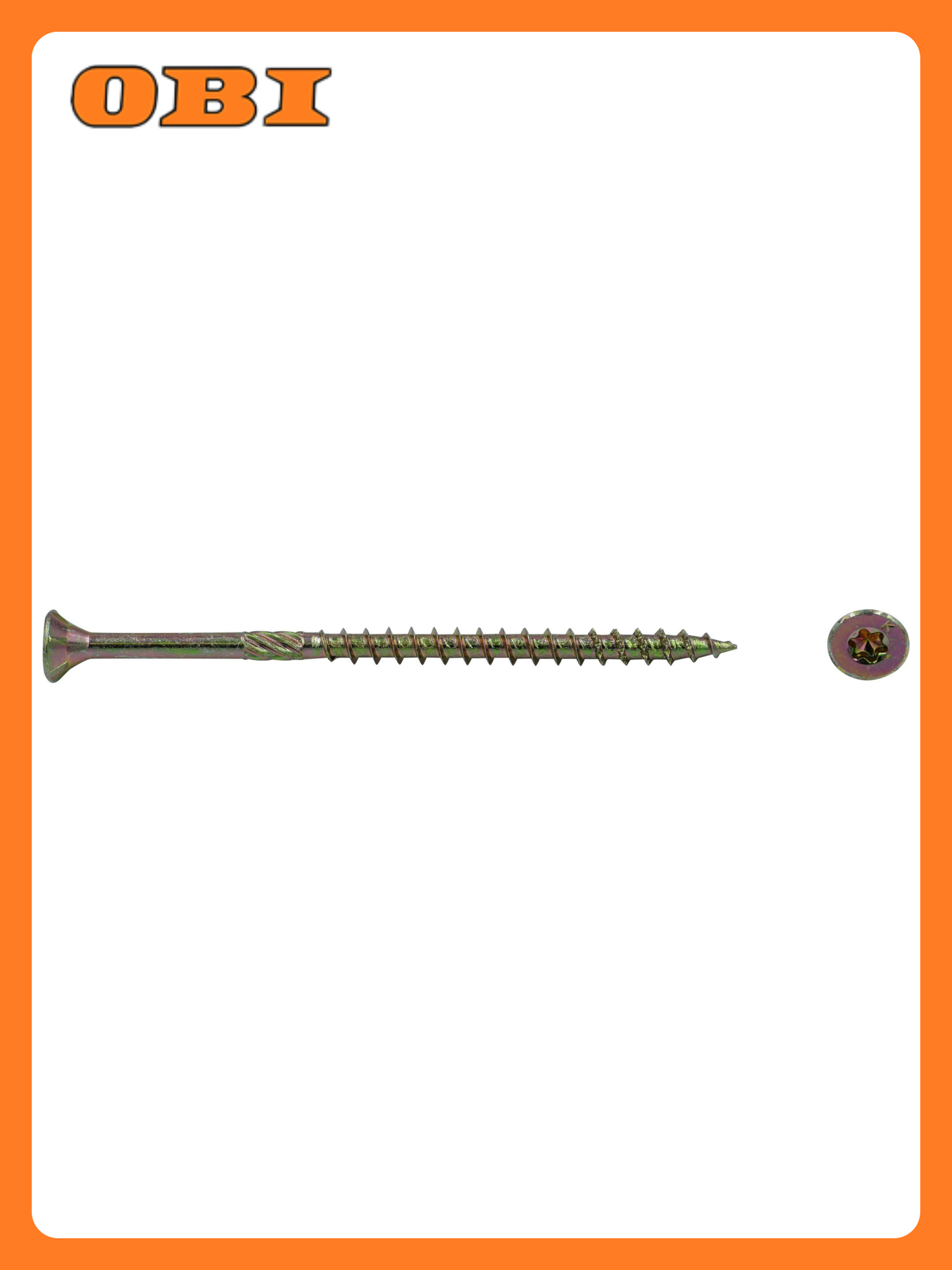 Шуруп Европартнер с фрезой, потай, желтопассивир, TORX 25, 5Х70, 10 шт