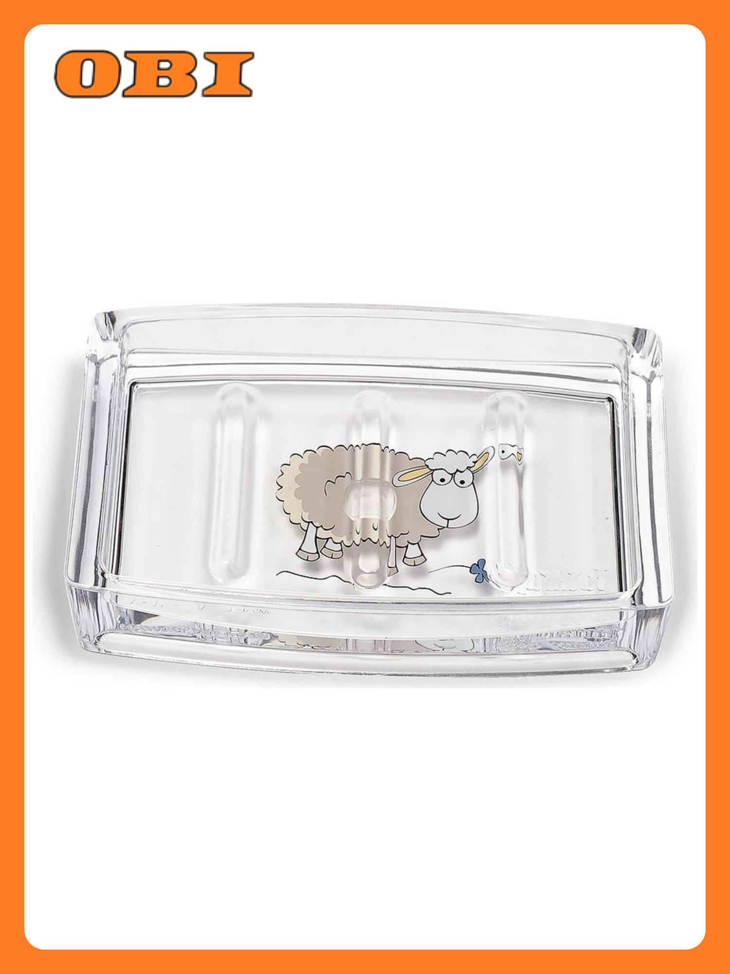 Мыльница TATKRAFT Funny Sheep  акрил  ударопрочная  прозрачная  прямоугольная