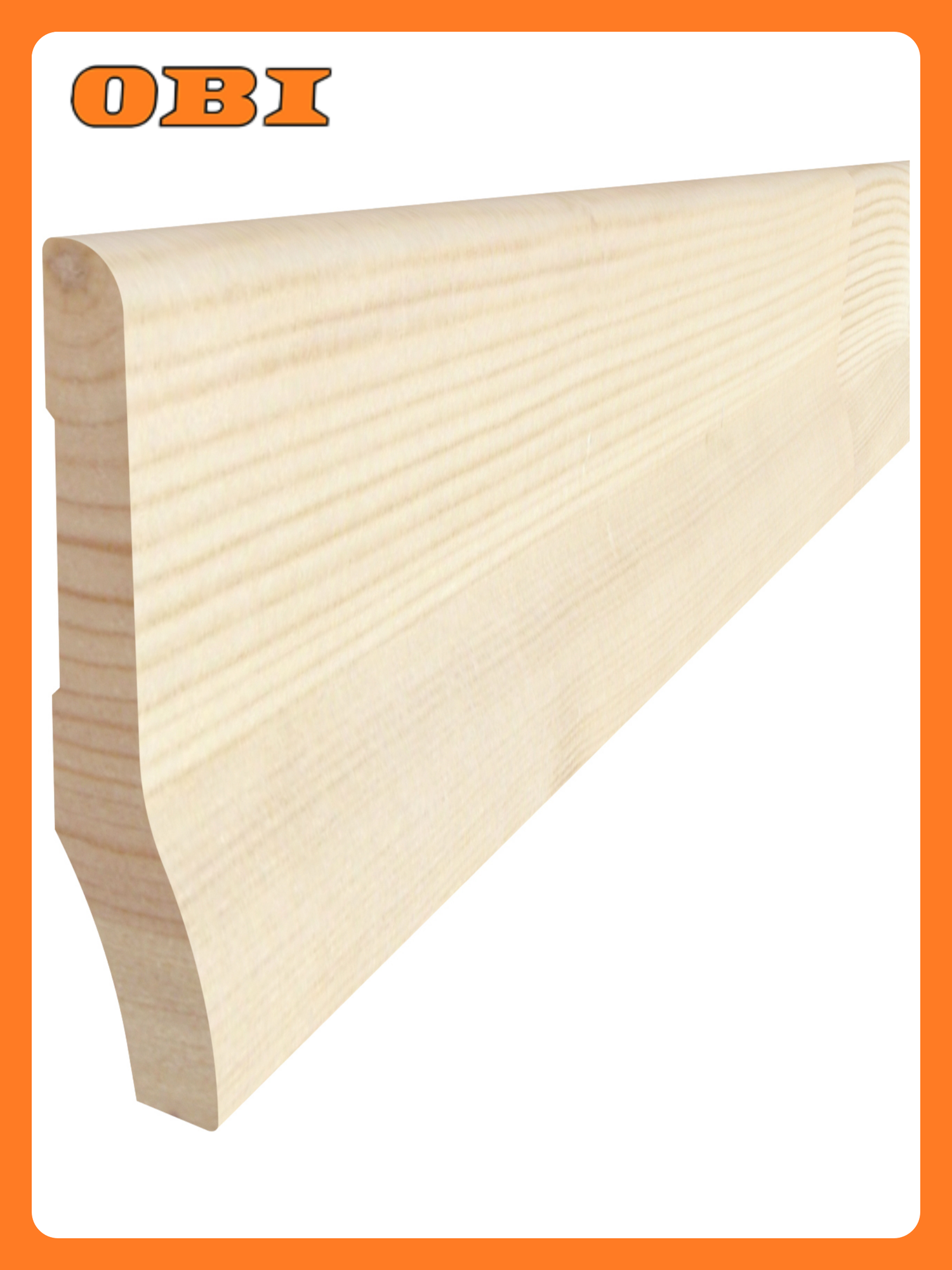 Напольный плинтус Евро сосна 2400х70х16 мм