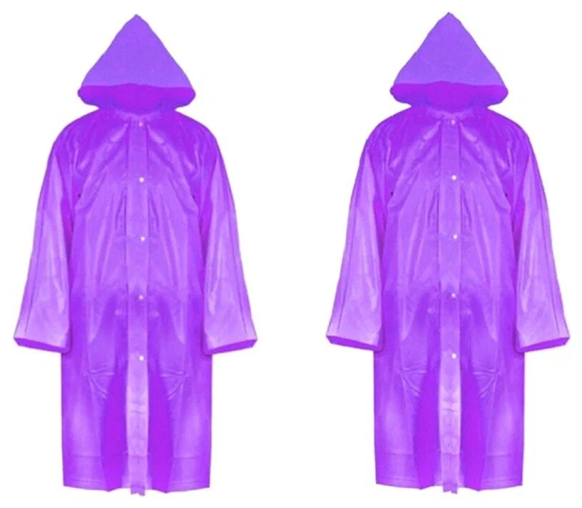Дождевик EVA. Универсальный дождевик для мужчин и женщин фиолетовый