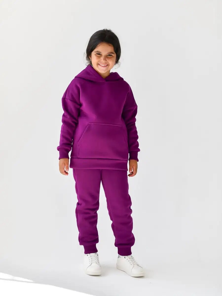 Костюм спортивный , размер 116, фиолетовый — фото 1