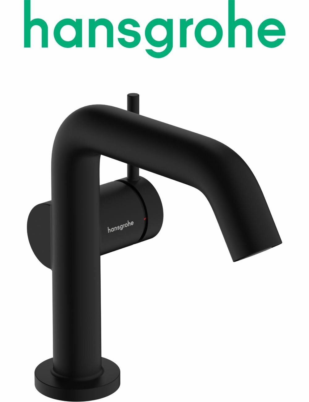 Смеситель для раковины Hansgrohe Tecturis S 110 с донным клапаном матовый черный 73320670