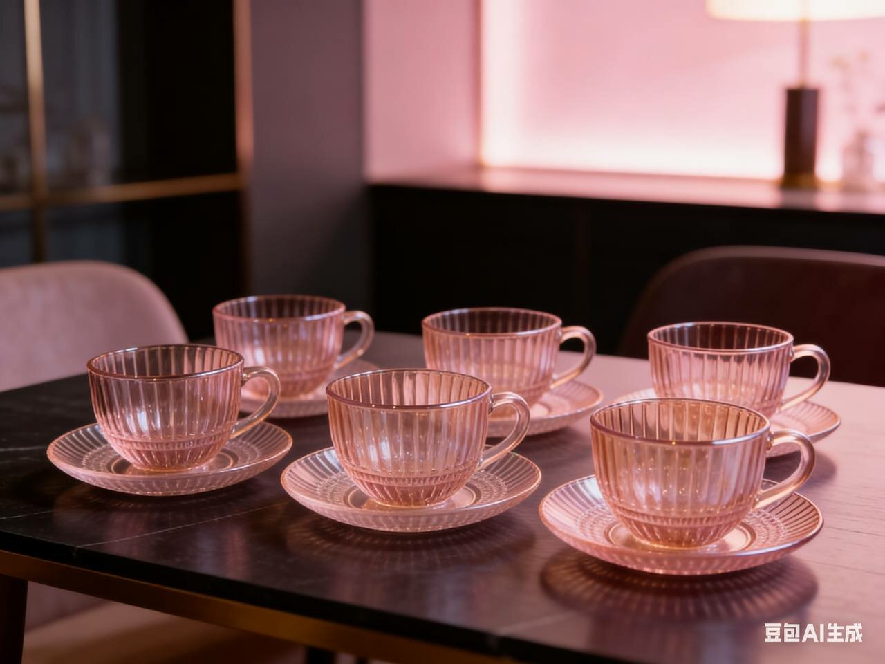 Чайный сервиз, матовый, 6 чашек, 6 блюдец, стеклянные, подарочная коробка