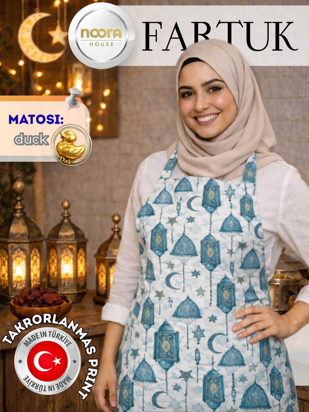 Кухонный фартук Noora House "Ramadan Style", ткань Duck, Турция