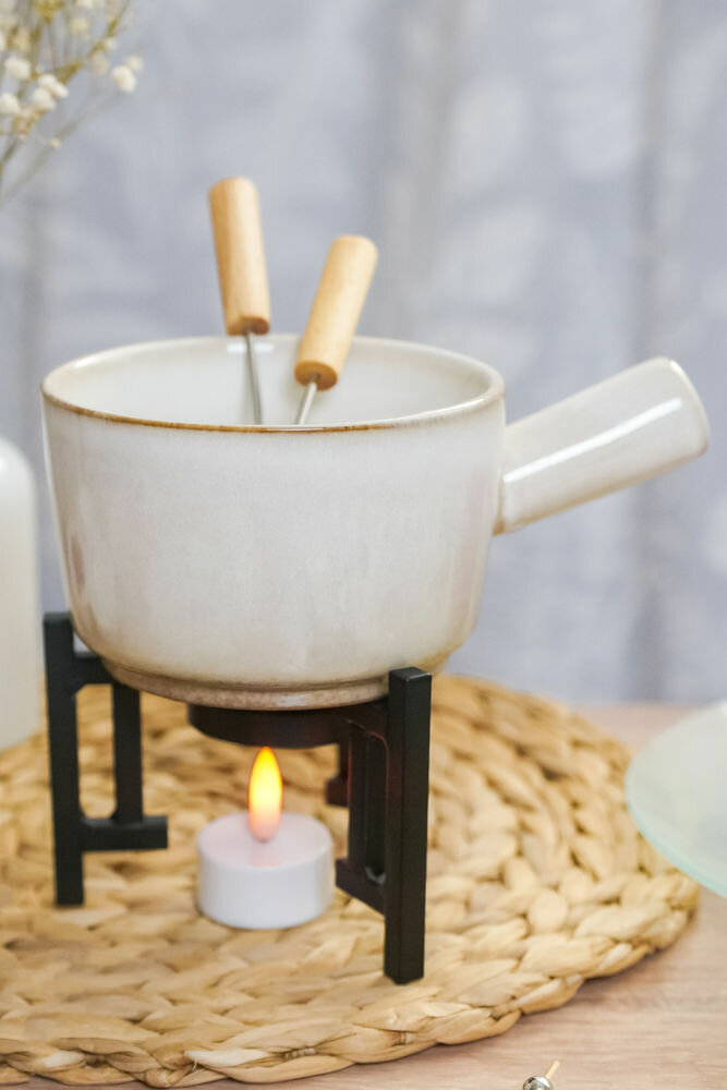 Набор для фондю фрибур, фарфор, металл, дерево, 18х12 см, Koopman International 170487010