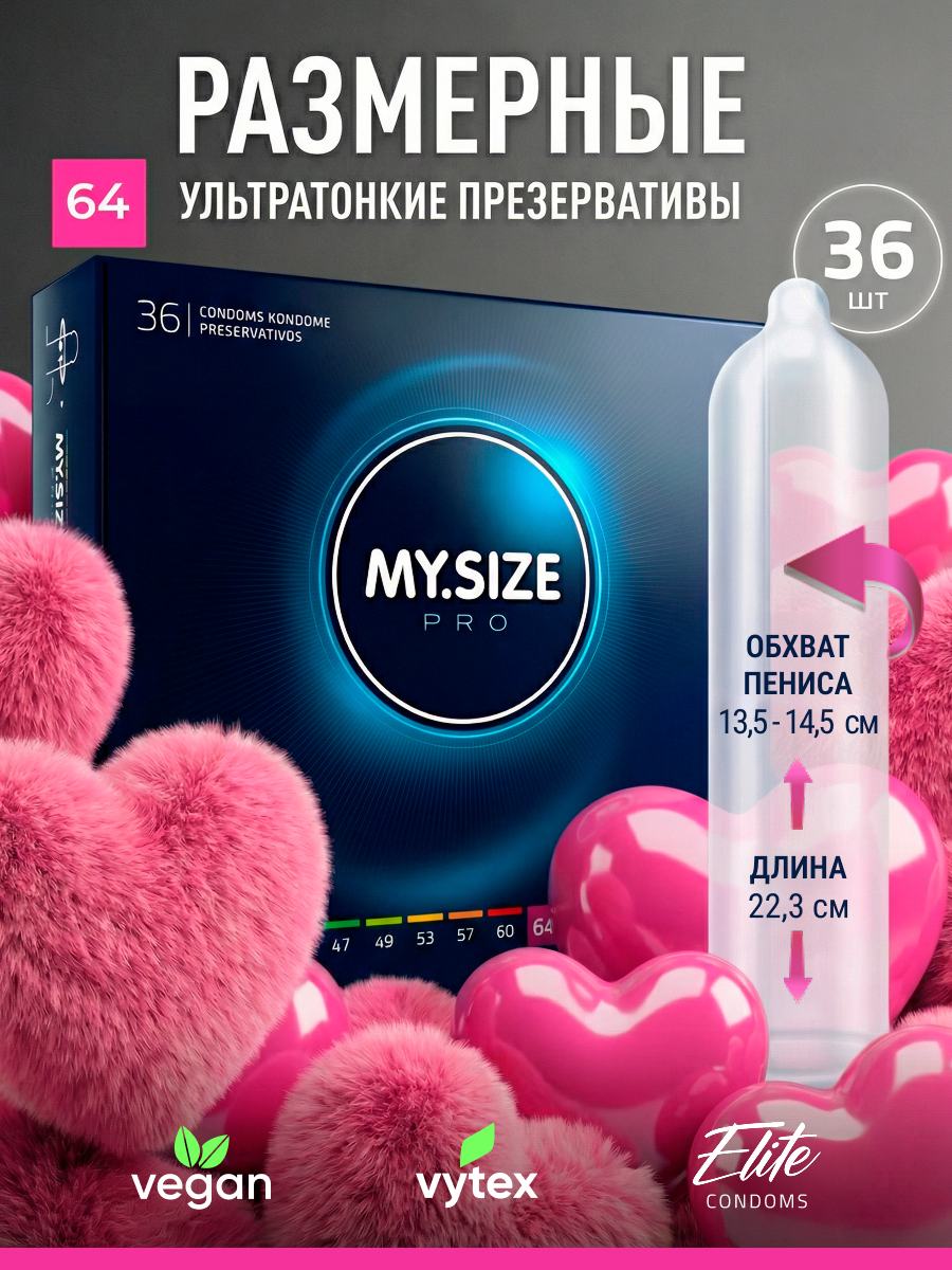Презервативы MY SIZE 64 размер, XXL 36 шт