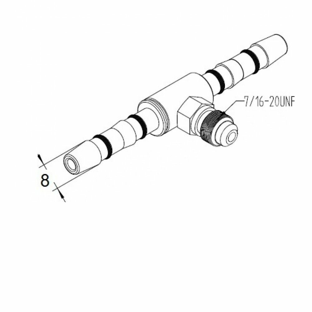 Фитинг #6-180Z CARRIER 40-60291-26 вставка IDN 8мм ZT8.2R
