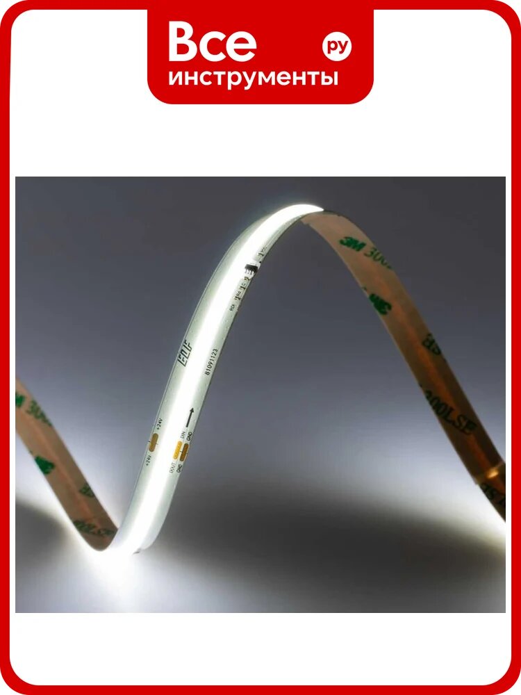 Лента светодиодная ELF LED 480 COB диодов, 24В, 5м, ширина 10мм, белый+IC (WS2811) ELFLED-480COB-10-WF-24