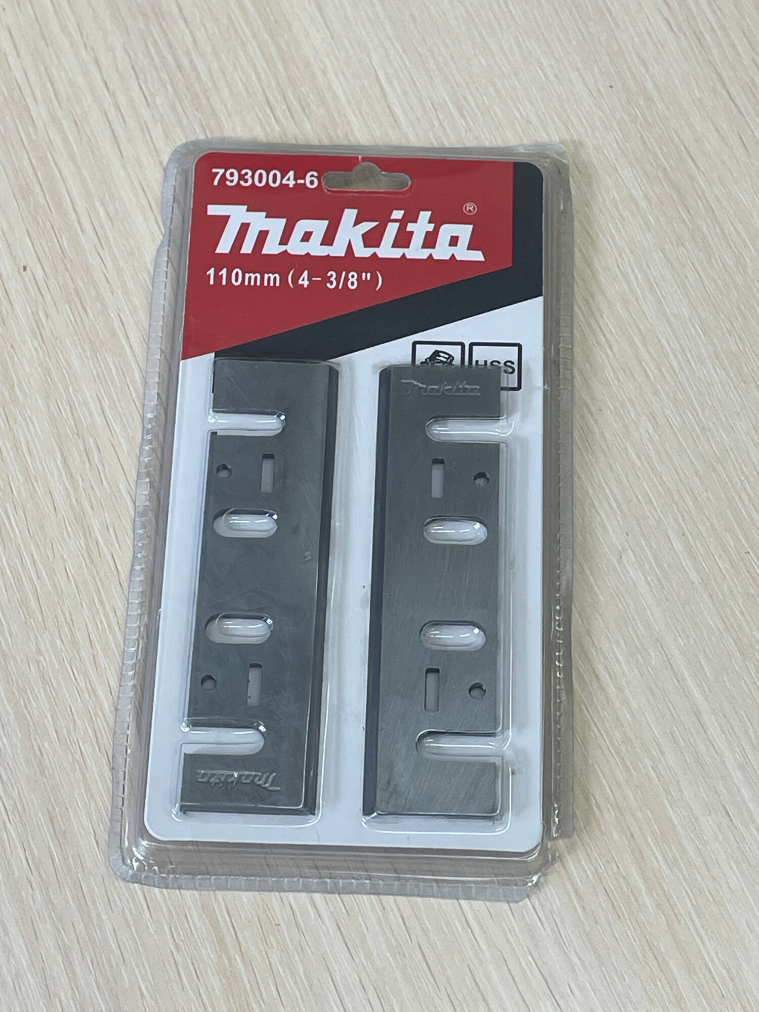 Односторонние быстрорежущие лезвия ножи HSS 110 мм 2 шт для рубанка 1911В Makita В-71211