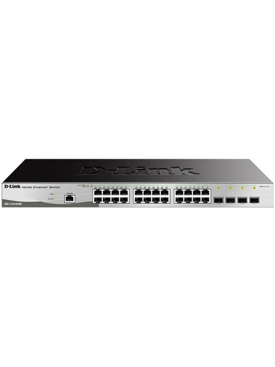 Коммутатор D-Link DGS-1210-28/ME/B2A 28 портов (24x 1Gbs, 4x 1Gbs SFP, управляемый L2) (DGS-1210-28/ME/B2A)