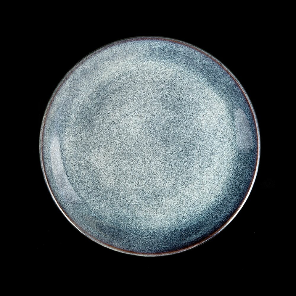 Тарелка фарфоровая  Corone Celeste  d 28см мелкая синяя