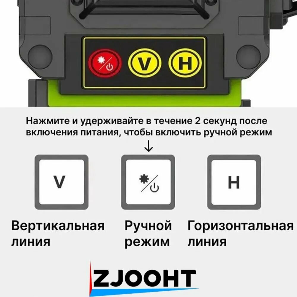 Изображение Лазерный нивелир Зеленыйлуч, автоматическое выравнивание, зеленый луч, от аккумулятора