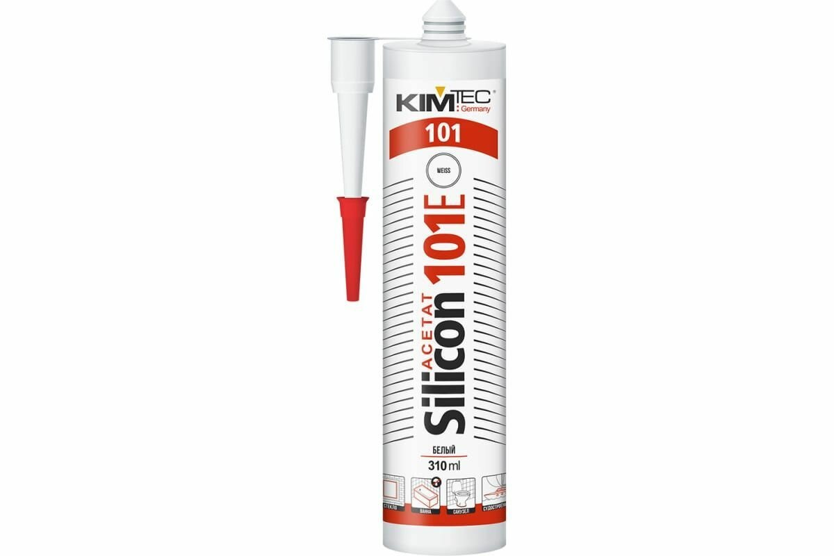Силиконовый герметик универсальный KIM TEC белый 101Е 310мл 3701