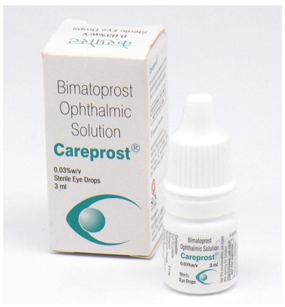 Карепрост Careprost сыворотка для роста ресниц и бровей, 3 мл Косметическое средство с Биматопростом — фото 1