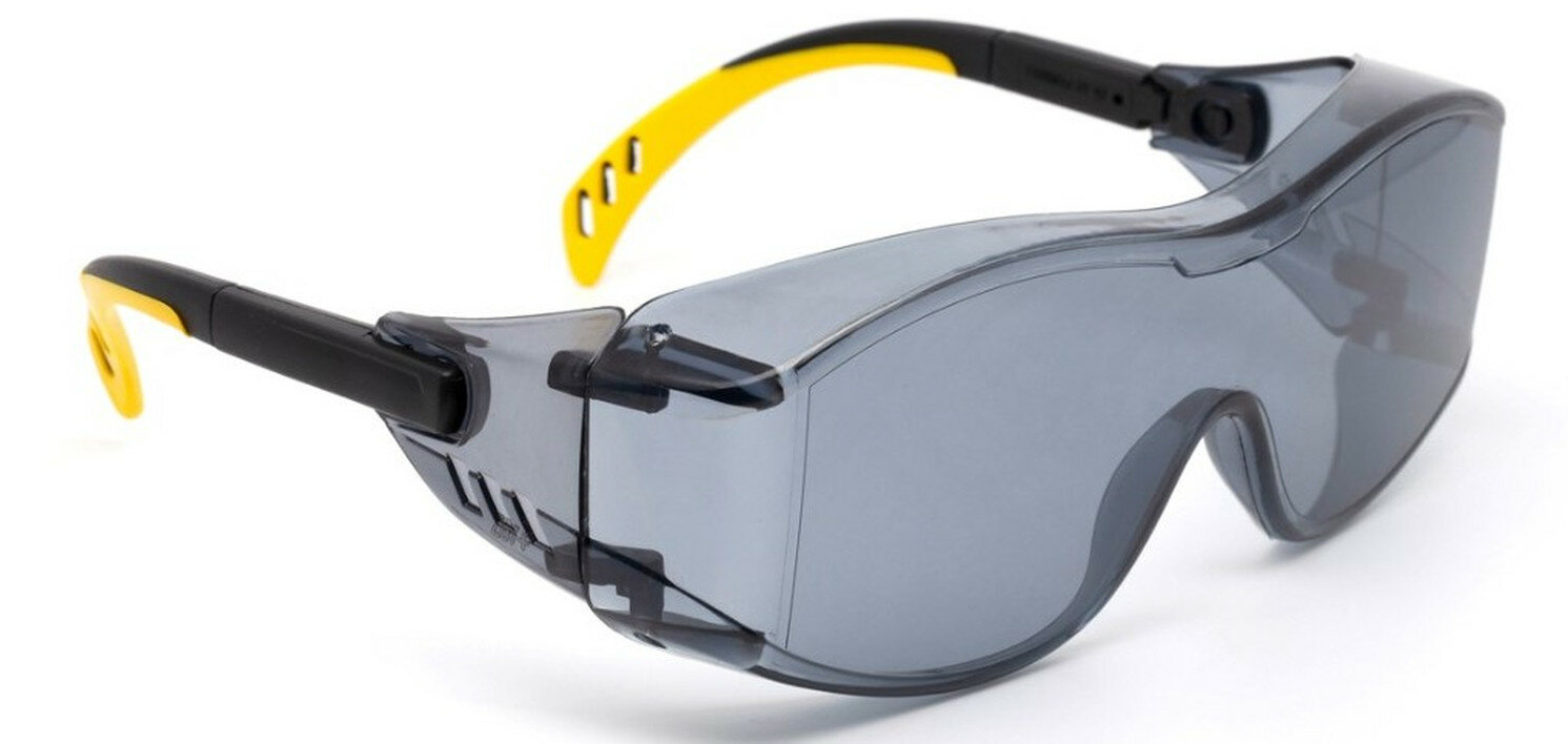 Очки защитные Спецобъединение практик поликарбонатные дымчатые открытые черные
