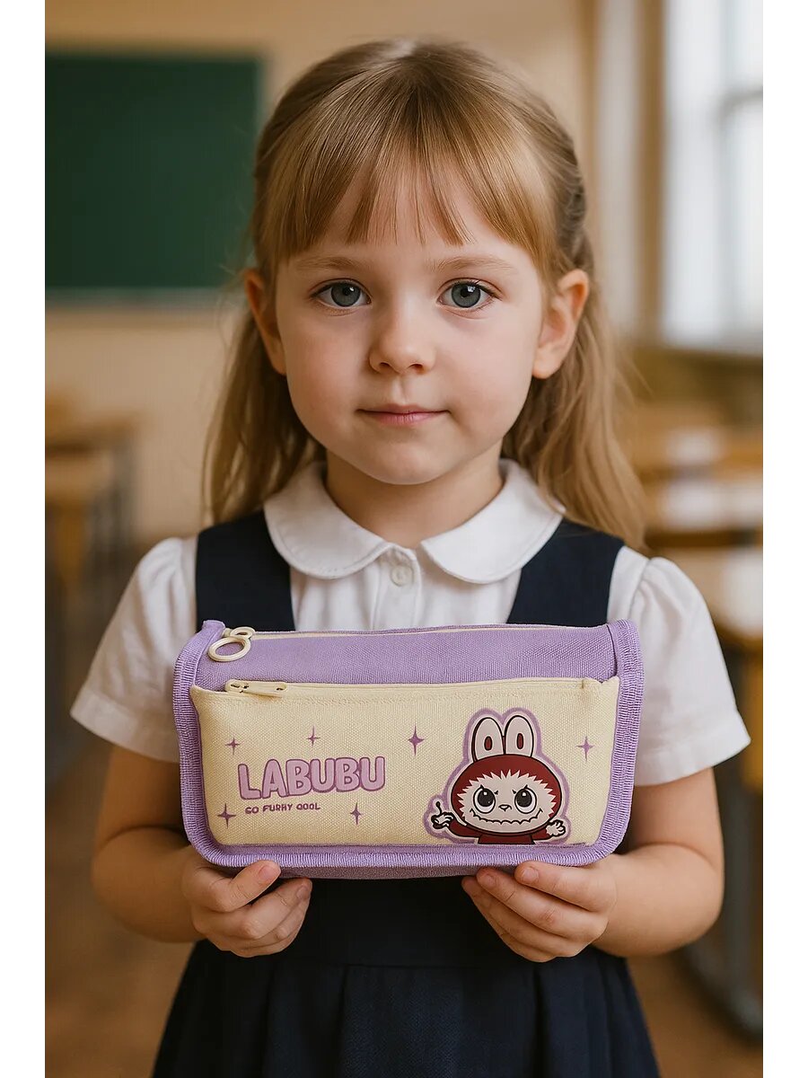 Пенал с 2 отделами Labubu