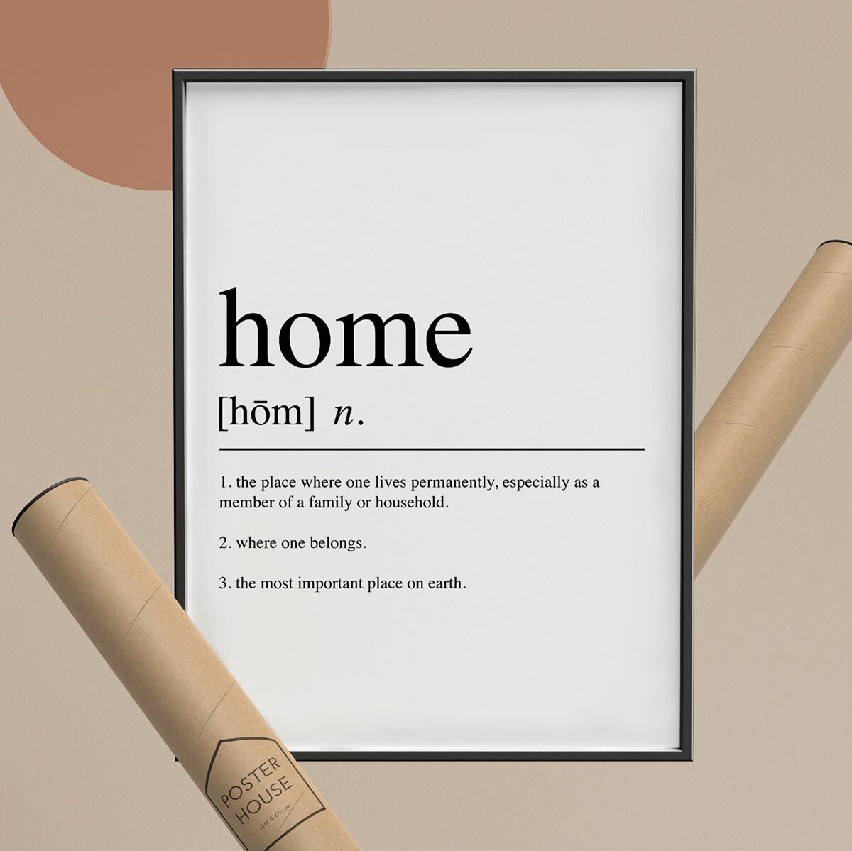 Постер Минимализм надпись 40х50 см без рамы/ Черно белый скандинавский постер/ Home/ Современный минималистичный эстетичный плакат в подарок для интерьера дома офиса/ Декор стен