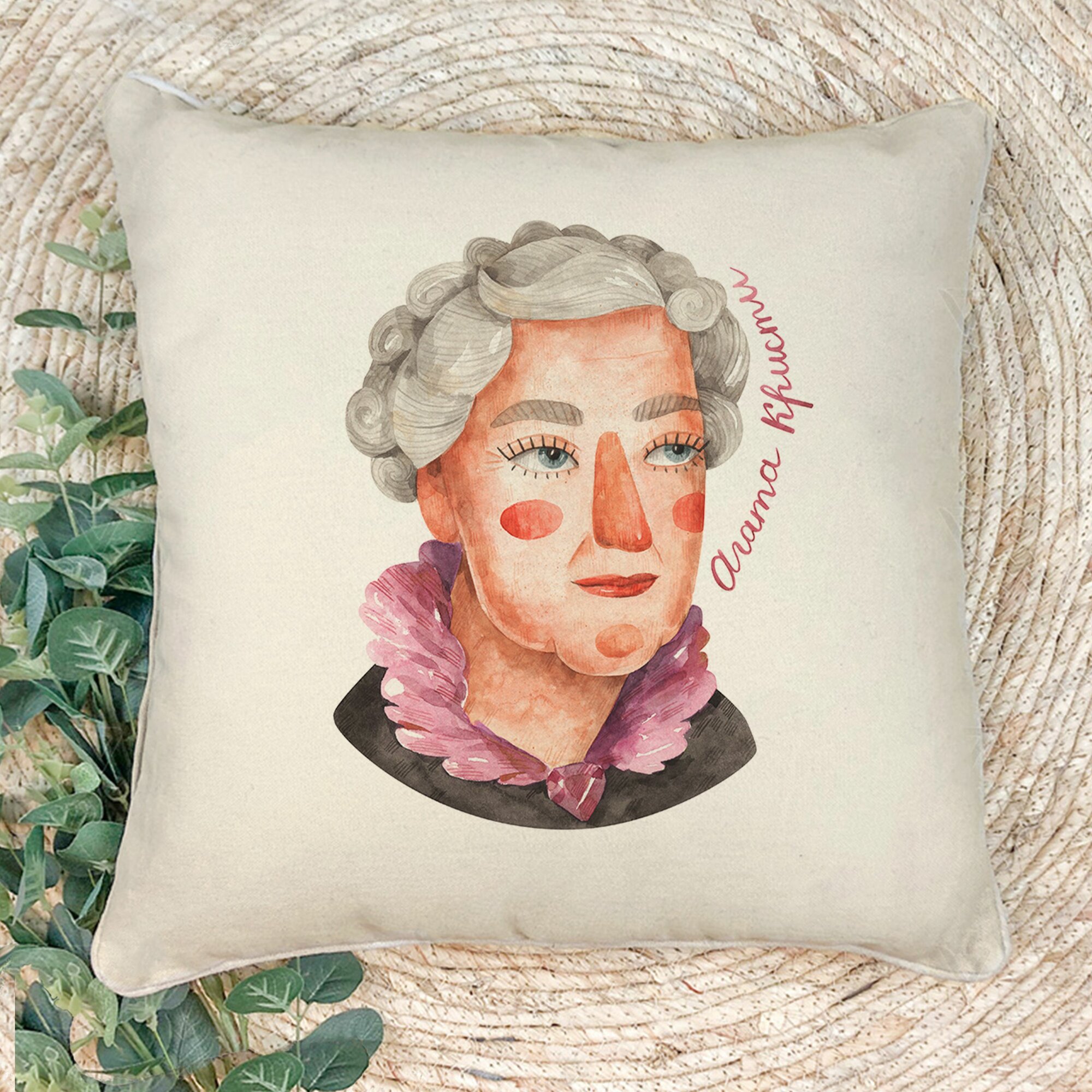 Наволочка для декоративной подушки Gerasim "Агата Кристи", 41х41 см, эко-ткань хлопок/полиэфир