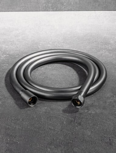 Изображение товара Шланг для душа армированный усиленный/ 1,6 метра /душевой/лейка вращается без перекручиваний/оружейная сталь/графит