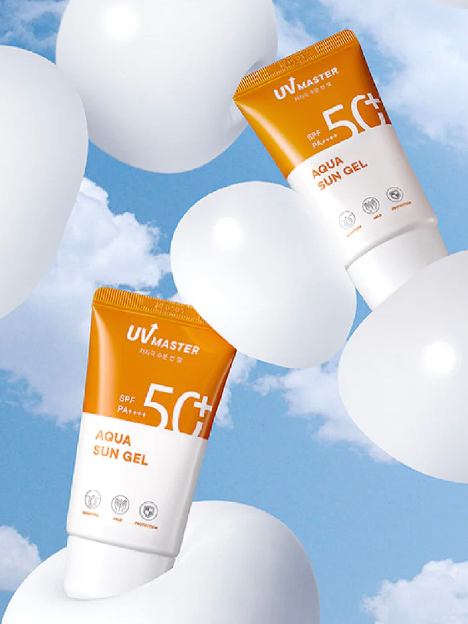 Солнцезащитный гель для лица и тела TonyMoly UV Master Aqua Sun Gel SPF 50+ PA++++, 50 мл — фото 1