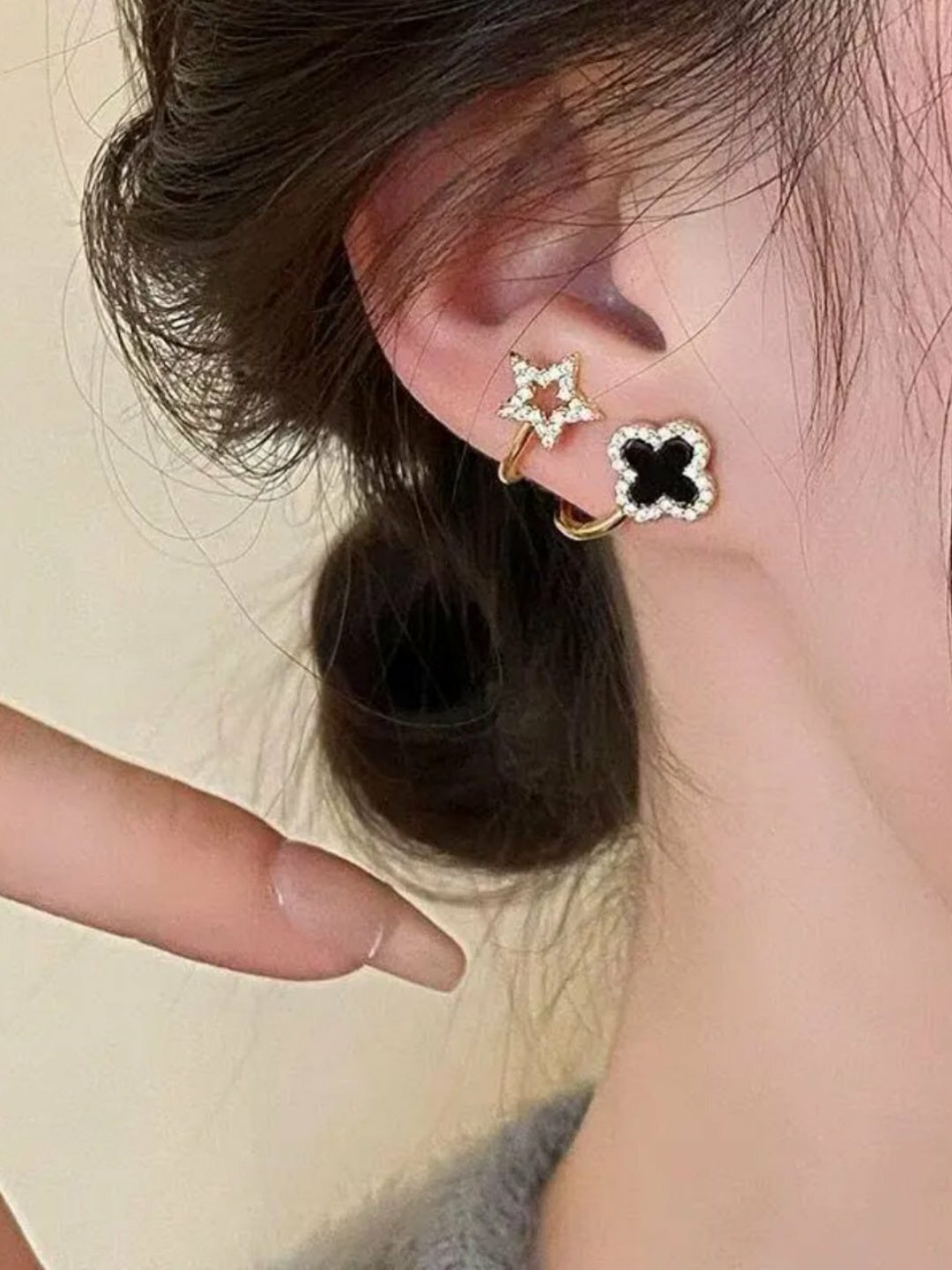 Серьги , черная — фото 1