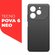 Чехол на Tecno Pova 6 Neo (Техно Пова 6 Нео) черный матовый силик...