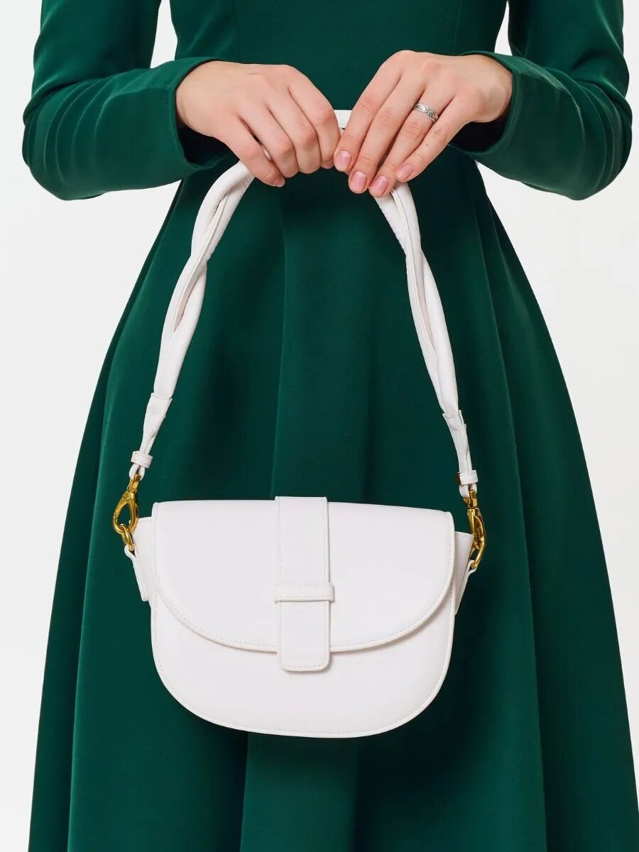 Сумка Daniele Riccardi, фактура матовая, гладкая, белый; — фото 1