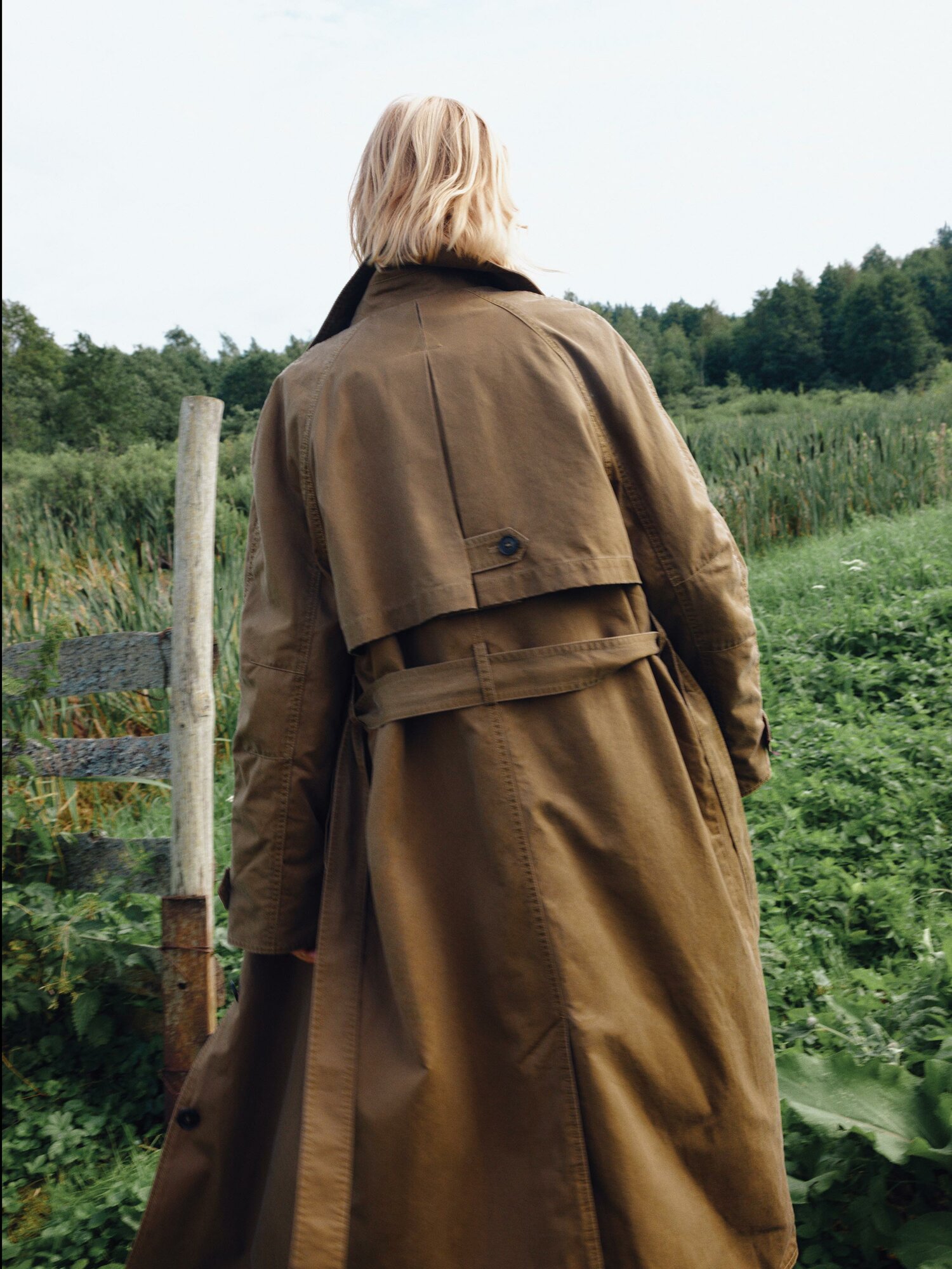 Тренчкот Sela, размер XS, зеленый