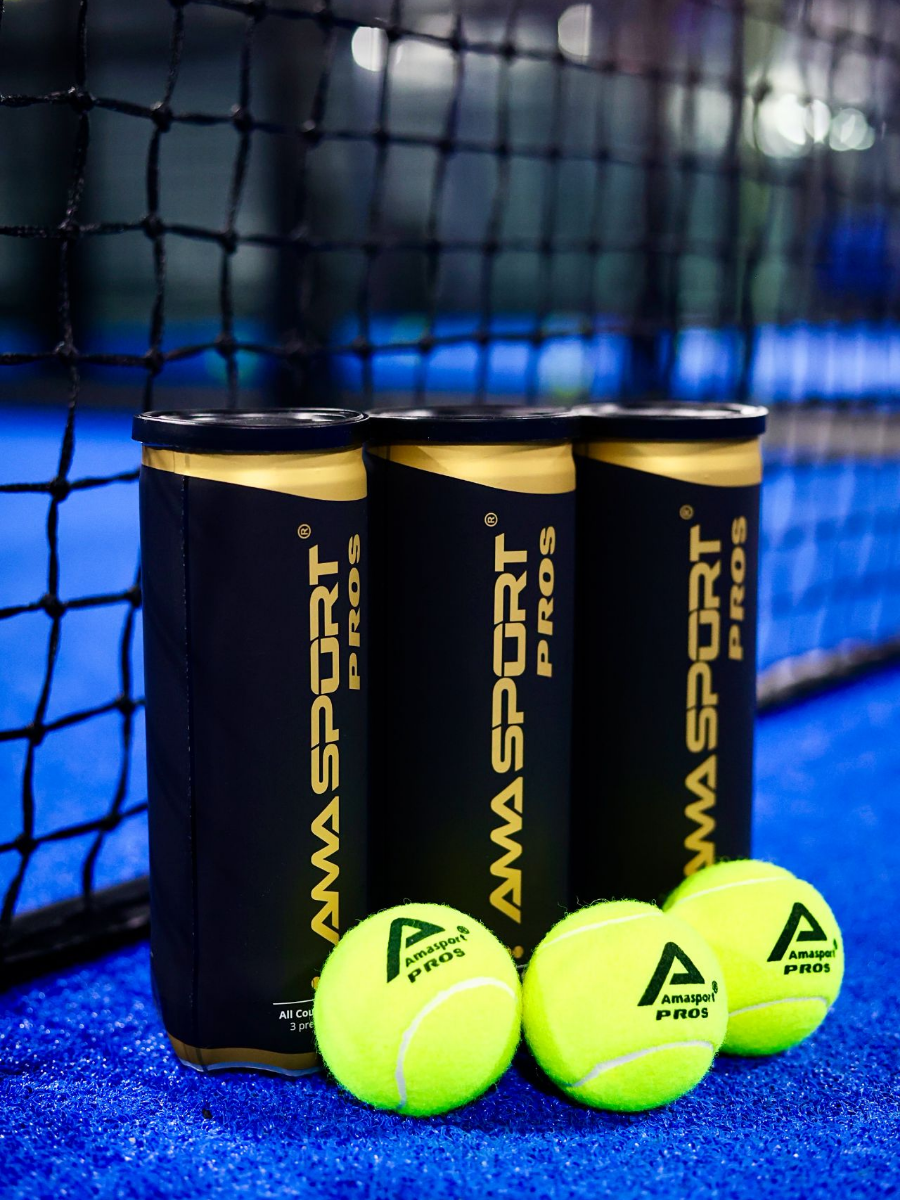 Профессиональные мячи для падел-тенниса AMA SPORT PROS, 24 банки — фото 1
