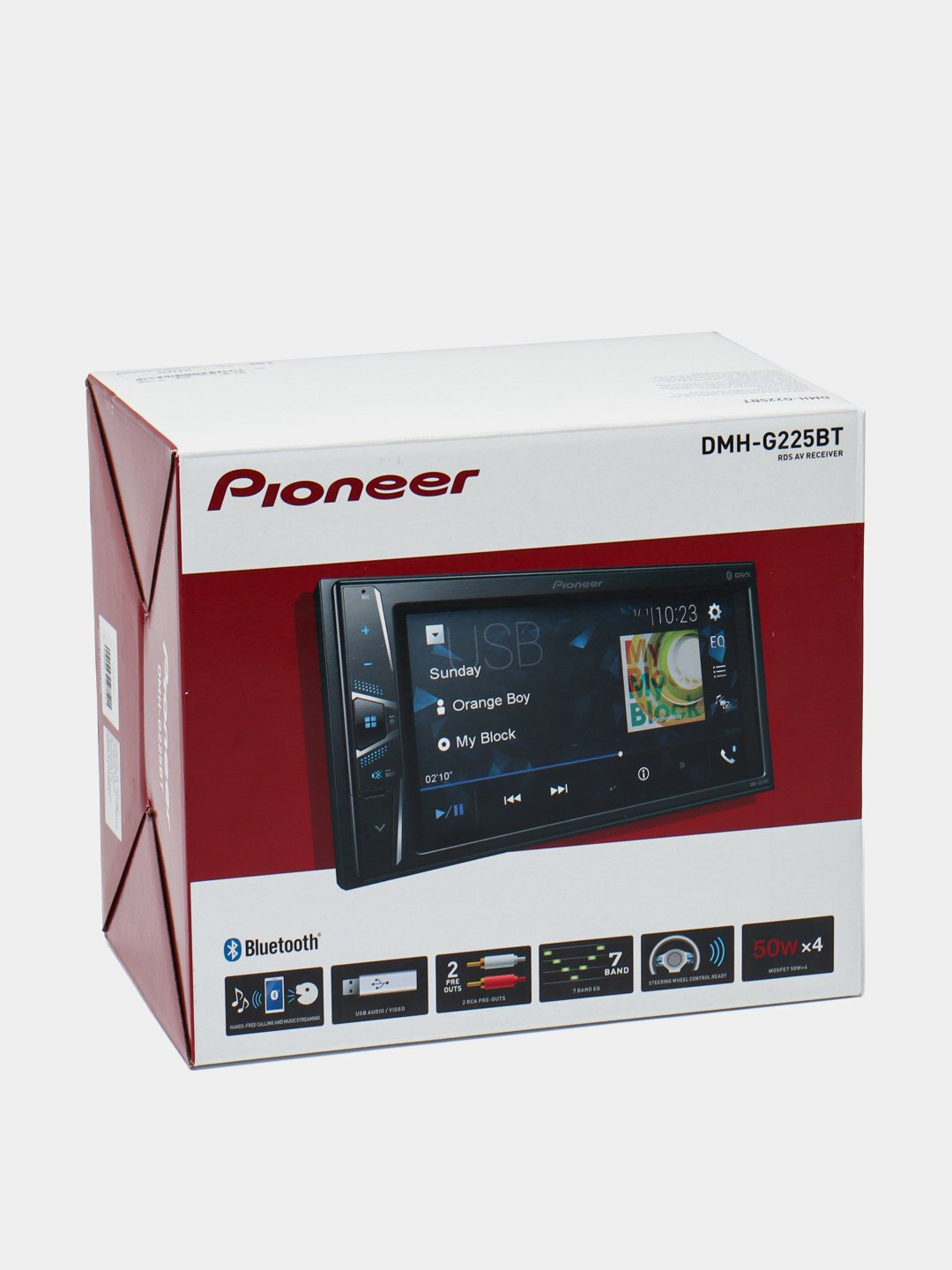 Автомагнитола Pioneer DMH-G225BT, с технологией Bluetooth, MP3, MP4, AUX, USB, Radio, вход для задней камеры