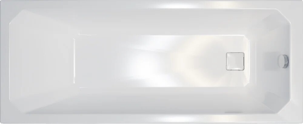 Акриловая ванна DIWO Элиста без опоры 180x80 пристенная белая глянцевая прямоугольная