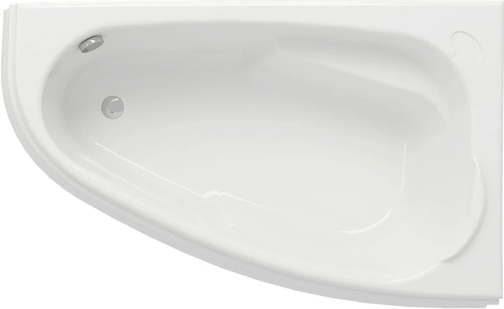 Акриловая ванна Cersanit Joanna R 160x95 см угловая правая встраиваемая ультрабелая асимметричная с каркасом