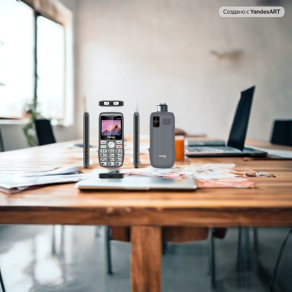 Texno Max 023 Pro кнопочный телефон, телефон с двумя SIM, серый — фото 1