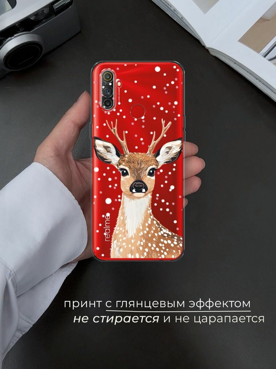 Чехол на Realme C3 / Реалми C3 с принтом "Гордый олень 3" — фото 1