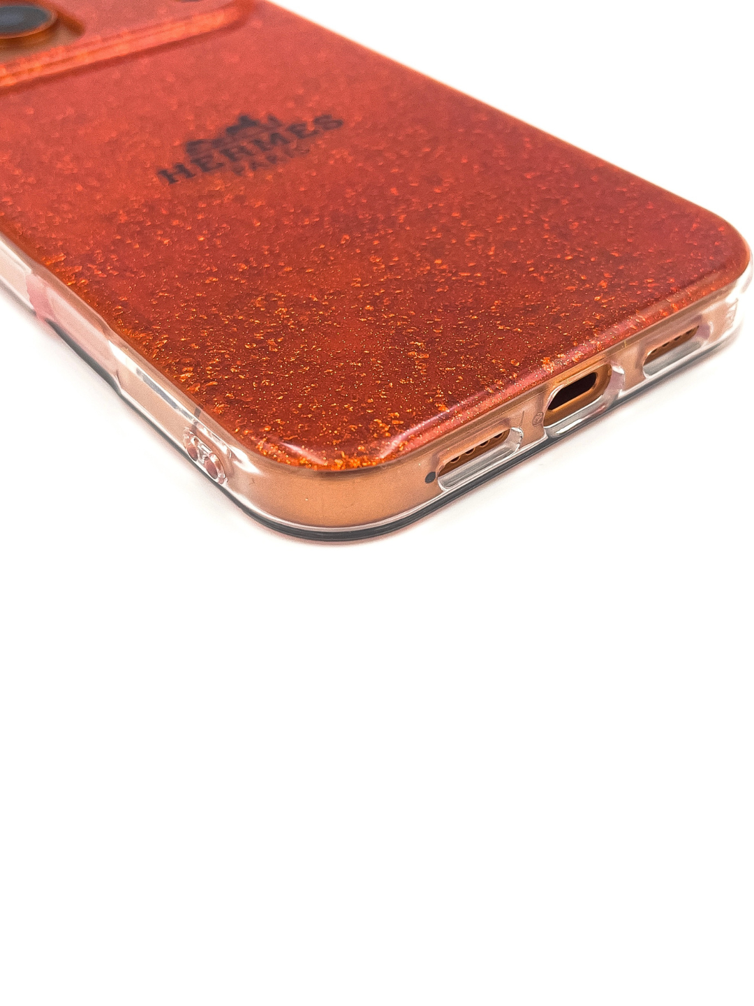 Чехол Hermès, для iPhone 17 Pro, герметичный, soft touch, оранжевый — фото 1