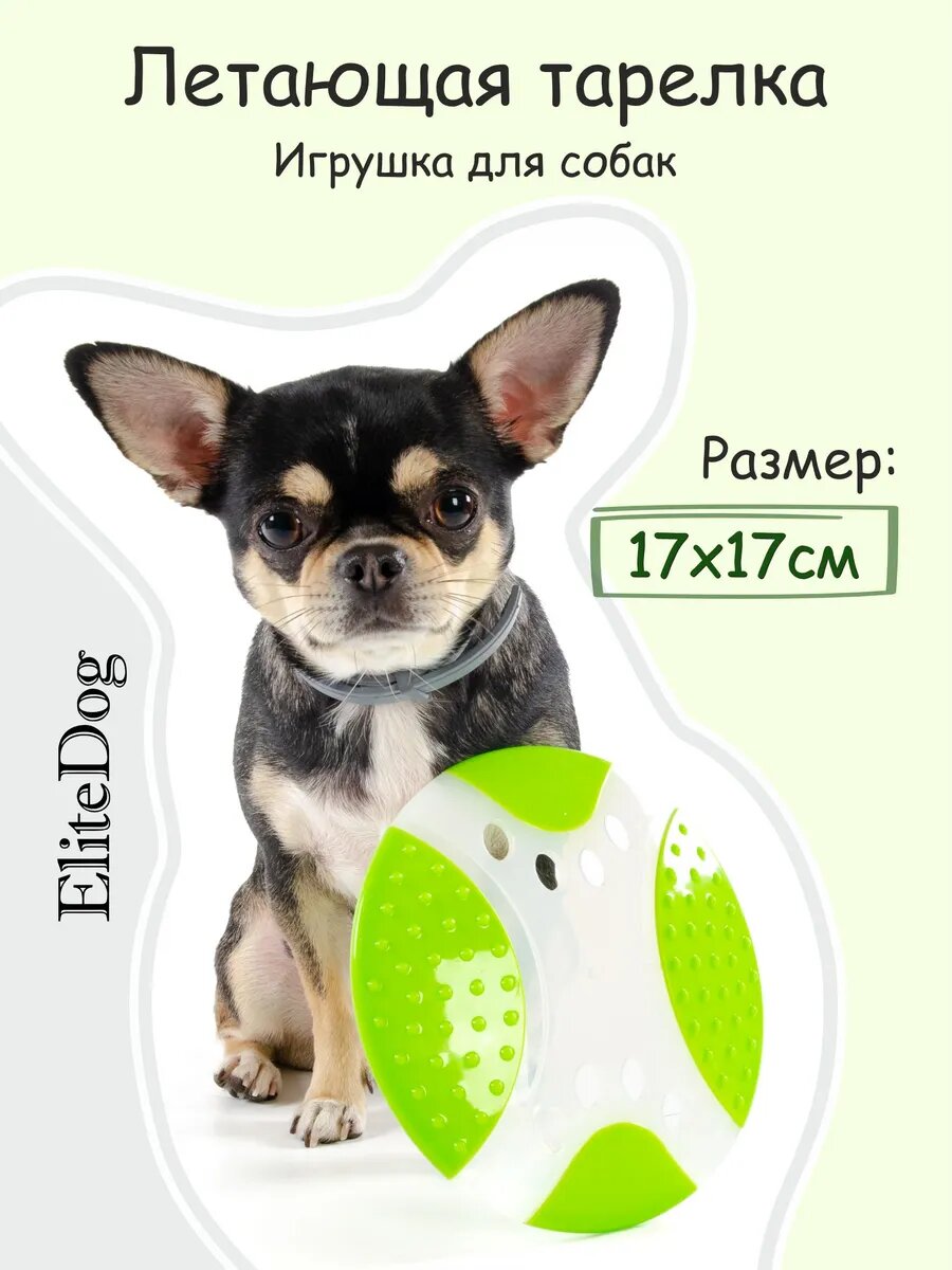 Летающая тарелка Фрисби салатовая 17х17х2.2см