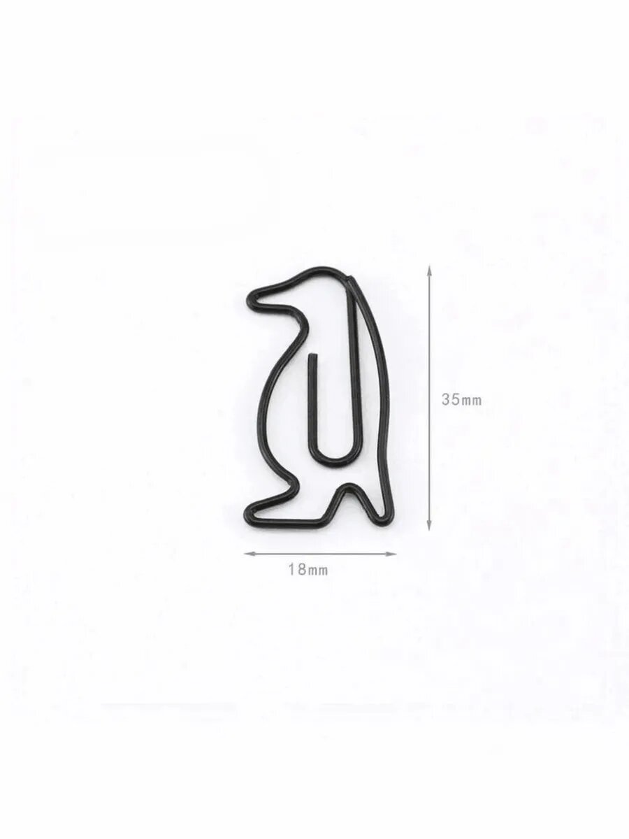 Скрепки фигурные, котики и пингвины 20 шт — фото 1