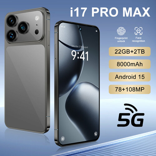 Смартфон Xiaomi i17 Pro Max, Android 15, 64Мп камера, 22ГБ/2ТБ