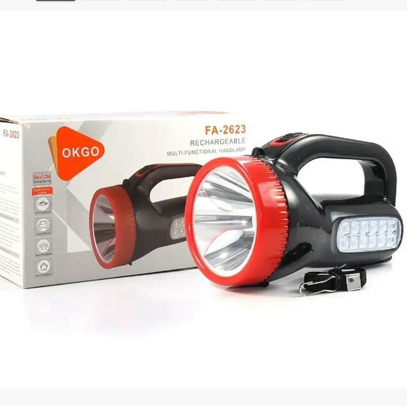 Фонарь OKGO FA-2623, LED, аккумулятор, длительное время работы — фото 1